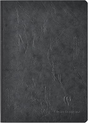 Clairefontaine Basic Large Clothbound Notebook 8 14x 11 34 BLACK 192 Pages