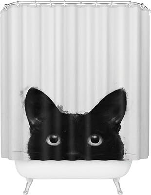 Society6 Shower Curtain - Bathroom Decor by Laura Graves - Extra Long Fabric Shower Curtains for Bathroom, 71 x 74, are You Awake Yet