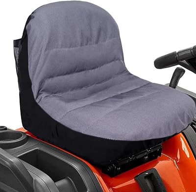 Universal Riding Lawn Mower Seat Cover, Compatible with John Deere, Craftsman, Cub Cadet, Kubota, Waterproof Seat Cover Fits Tractor seat backrests 12.5 - 14 H - Without Armrests