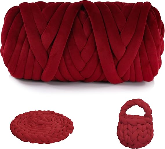 Chunky Yarn for Arm Knitting, guofa 2.2LBS Soft Fleece Yarn for Throw Blanket Pillow, Hand Knitting Bag, Cat Bed and DIY Home Decorations