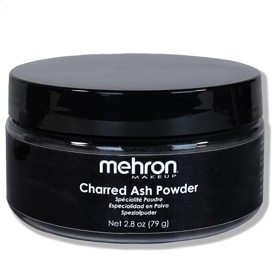 Mehron Makeup Special FX Powder - CHARRED ASH, Fake Dirt Makeup, 2.8 oz