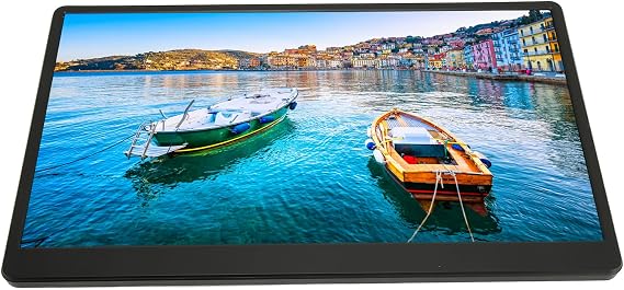 15.6 Inch Portable Monitor, Laptop Screen Extender 100-240V 6800K Support HDR FHD 1080P for IPS Laptop US Plug