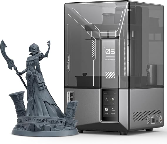 ELEGOO Mars 5 Ultra 3D Printer, MSLA UV Photocuring with 9K LCD, High Speed Printing Up to 150mm/h, Automatic Leveling, WiFi Cluster Printing, AI Camera, Printing Size of 6.04 x 3.06 x 6.49 inch