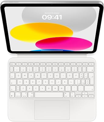 Apple Magic Keyboard Folio: iPad Keyboard and case for iPad 10th Generation, Detachable Two-Piece Design That attaches magnetically, Built-in trackpad, Italian – White