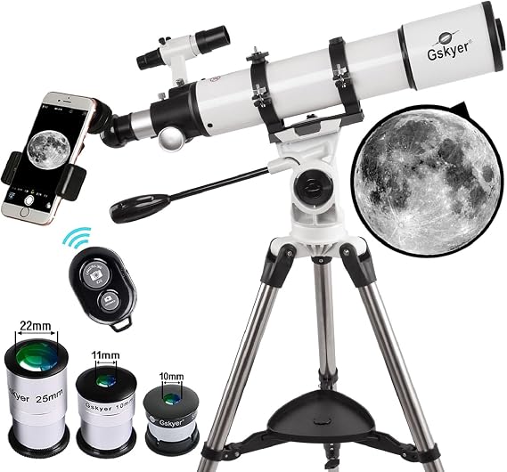 Gskyer Telescope 600x90mm AZ Astronomical Refractor Telescope for Adults