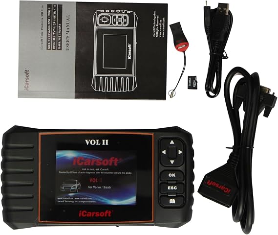 iCarsoft for Volvo/SAAB OBD-II Multi Systems Scanner Tool, SRS ABS Engine Oil Reset, EPB i906-II New Version