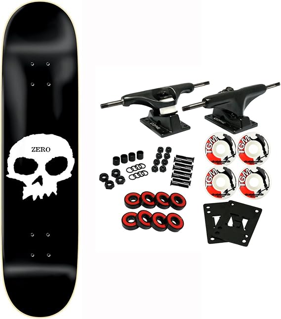 Zero Skateboard Complete Single Skull 7.25" x 29.25" Mini (Youth)