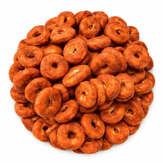 Chamoy Peach Sour Gummy Rings Candy Spicy Tangy Mexican Style Gummy Candy, Sweet & Sour Snack Treat 1 Pound