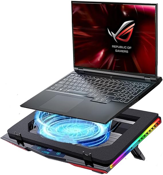 Cooling Pad for Asus ROG Strix G17 G713 G713IC G713IE G713IH G713IM Gaming Laptop,It is a Heat Dissipation Monster with Powerful Turbo Fan Can Fast Cooling,RGB Light Mode