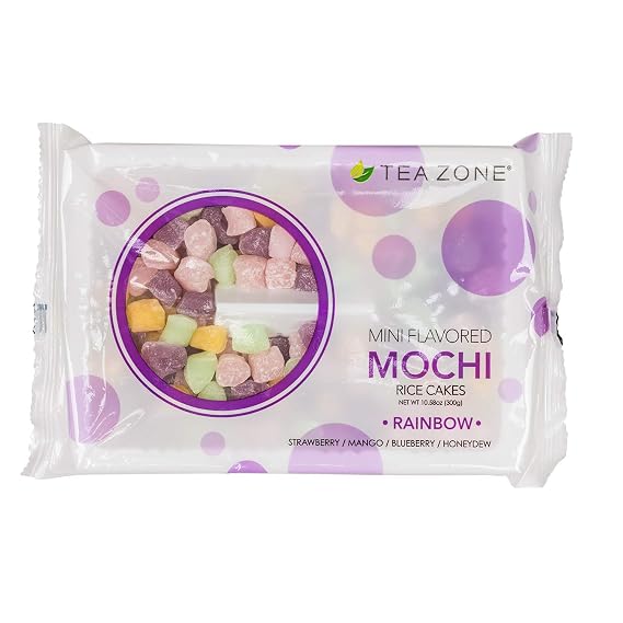 Tea Zone 10.6 oz Rainbow Mini Mochi, 25 Count