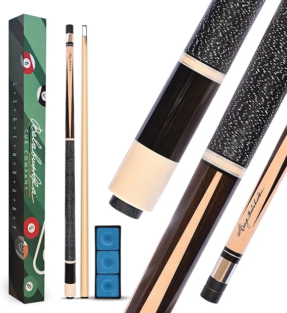 Iconic Balabushka Pool Cue, Irish Linen Wrap & Decorative Ring, Core Series