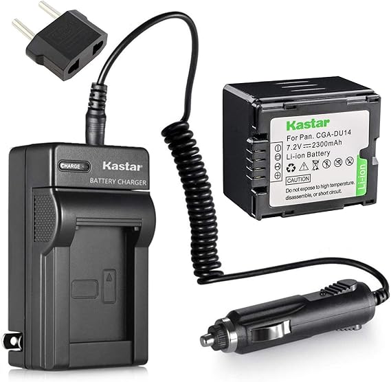 Kastar Battery and Charger for Panasonic PV-GS300 PV-GS31 PV-GS320 PV-GS33 PV-GS35 PV-GS36 PV-GS39 PV-GS40 as CGA-DU14 VW-VBD140