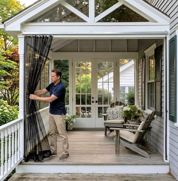 Akon Custom Made Mosquito Netting Curtain Panels, Patios and More