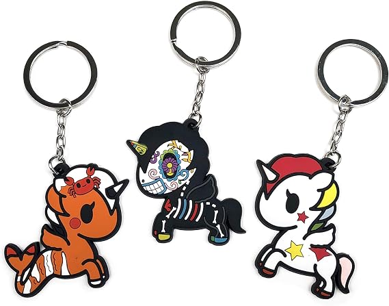 Tokidoki 3-pack keychains (Stellina, Caramelo & Marea)