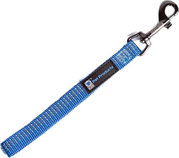 Blue-9 Reflective 6ft Multi-Function Dog Leash with Traffic Loop, Blue