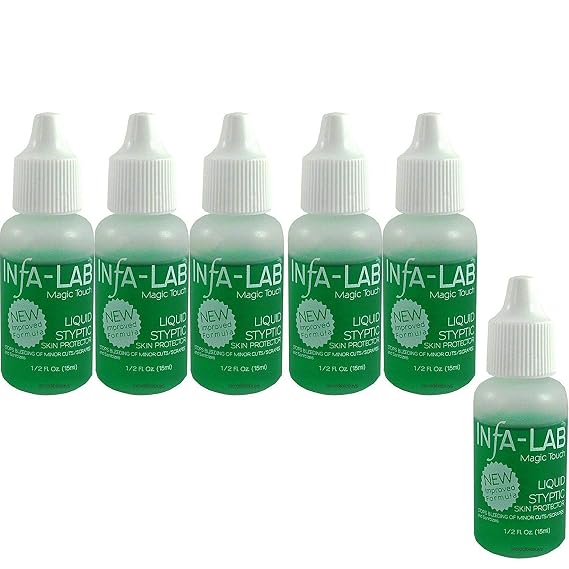 Infalab Magic Touch Liquid Styptic Skin Protector Stop Bleeding Cuts (6 pieces)