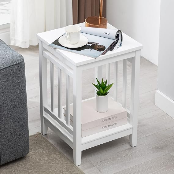 DUHOME Farmhouse End Table