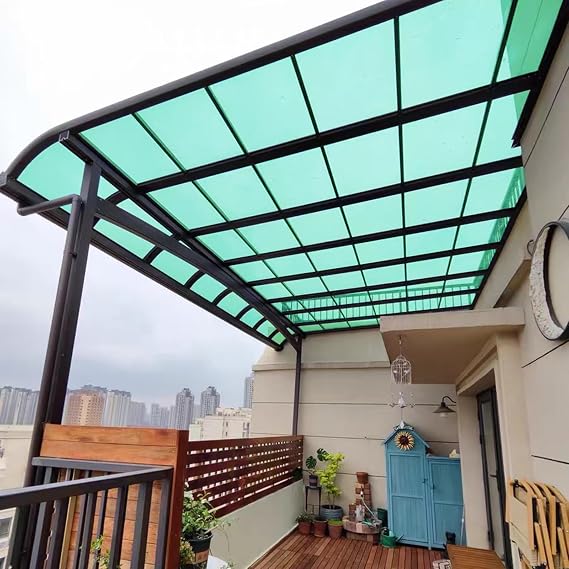 Clear Polycarbonate Greenhouse Panels Plastic Roof Polycarbonate Sheet Roof Panels Acrylic Plastic Sheet for Greenhouses,Sheds,Carports,Enclosu(Green,2x3.3ft)