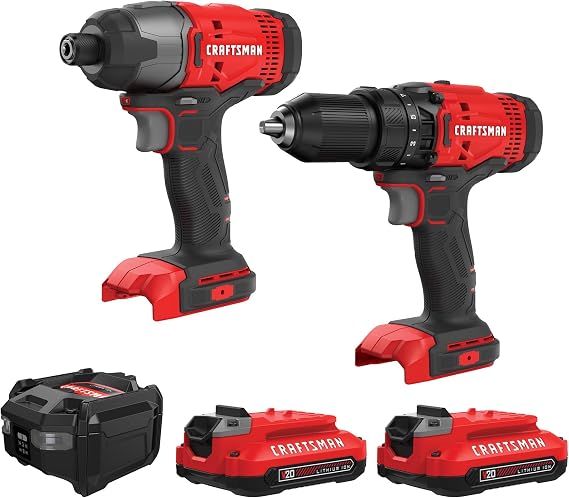 Cordless Power Tool Set - 20V MAX - Red and Black CMCK200C2