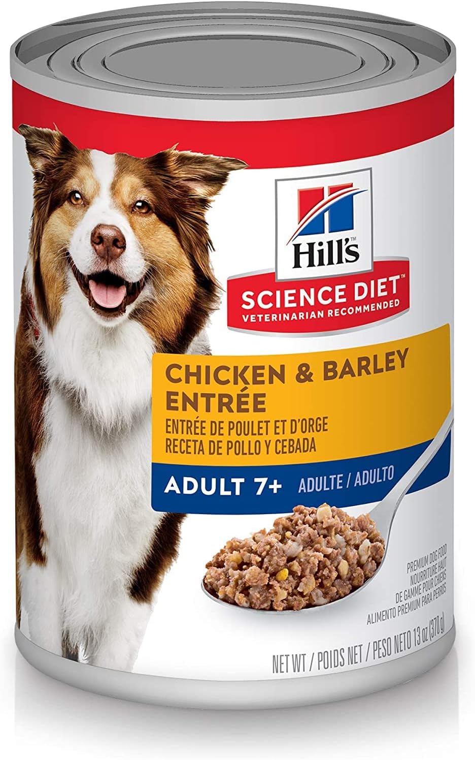 Hill's Science Diet Wet Dog Food, Senior Adult 7, Chicken & Barley Entrée, 13 oz. Cans, 12-Pack