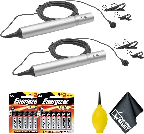 Sony ECM-77B - Miniature Omni-Directional Lavalier Mic Advanced Accessory 2-Pack Bundle