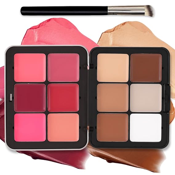 12 Colors Cream Blush Palette Cream Concealer Foundation Palette