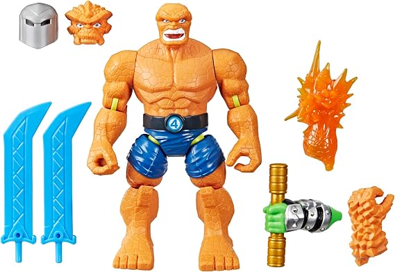 MixMashers Marvel’s The Thing Customised Avengers Mix-And-Match Deluxe Action Figure & Accessories, 12-cm-scale (5 inch) Super Hero Toys for Children, Ages 4+, Orange