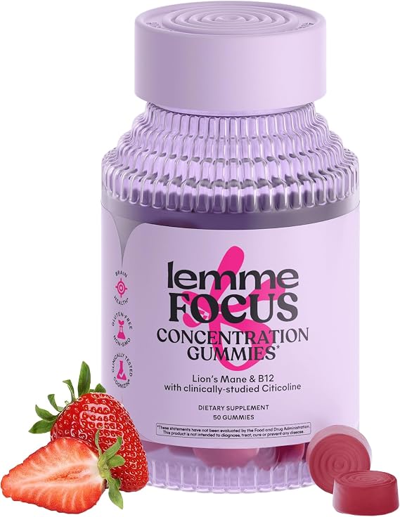 Lemme Focus Concentration & Brain Health Gummies (50 Gummies)