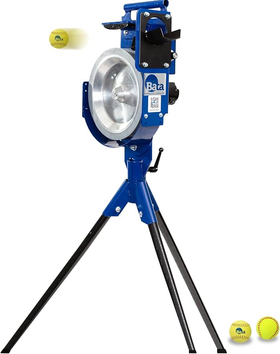 BATA Softball Wheel Pitching Machine, Youth and Adult Automatic Pitch Machine for Softballs, Practice Training Equipment