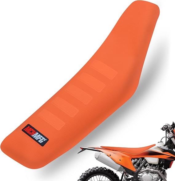 Universal Gripper Soft Seat Cover for All Bike Dirt Motorcycle MX Cross Enduro (Orange)