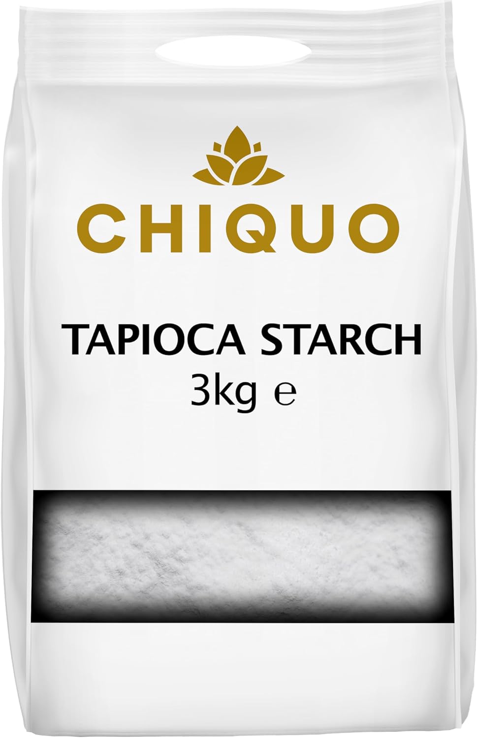 Chiquo Tapioca Starch 3kg – Fine Cooking & Baking Starch for Thickening, Frying, Desserts & Dough | Non GMO Tapioca Flour | Vegan & Vegetarian Friendly