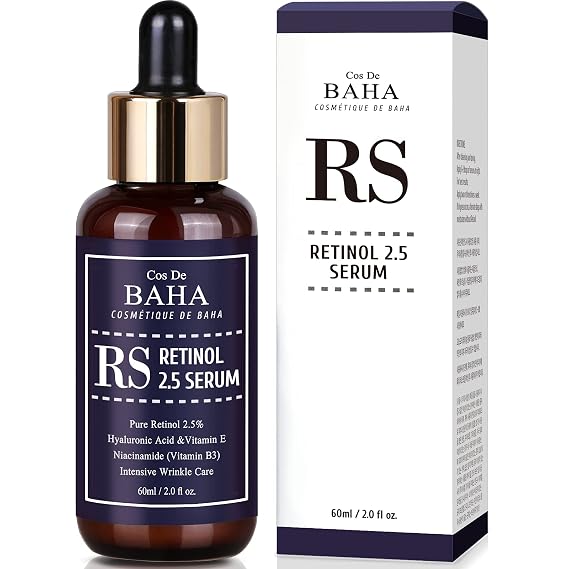 Retinol 2.5% Solution Facial Serum with Vitamin E - Facial, Age Spot Remover, High Strength Solution for Face without a Prescription, 2 Fl Oz (60ml)