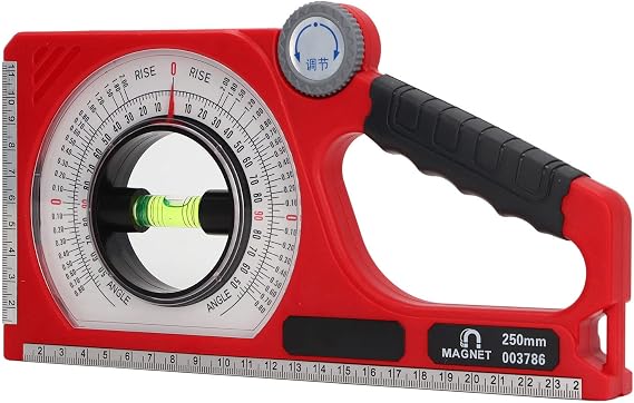 Kadimendium Inclinometer Angle Finder Angle Meter Magnetic Protractor Bubble Level Tool Angle Engineering Inclinometer Angle Locator with Hook and Loop