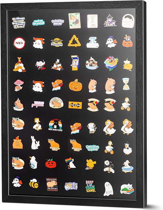 14x19 Pin Display Frame, Pin Collection Shadow Box, Black
