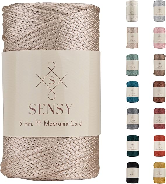 5 Mm - 400 gr Polyester Makrome 95 M Polyester Makrome Ip Supla Ip Ve Çanta Ipliği (Sütlü Kahve)