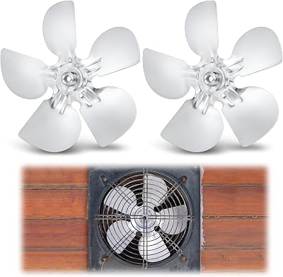 2 Pcs Attic Fan Blade Replacement Fan Blades 12 32 Degree 5 Blade for 12 Shaft Ceiling Blades Replacement