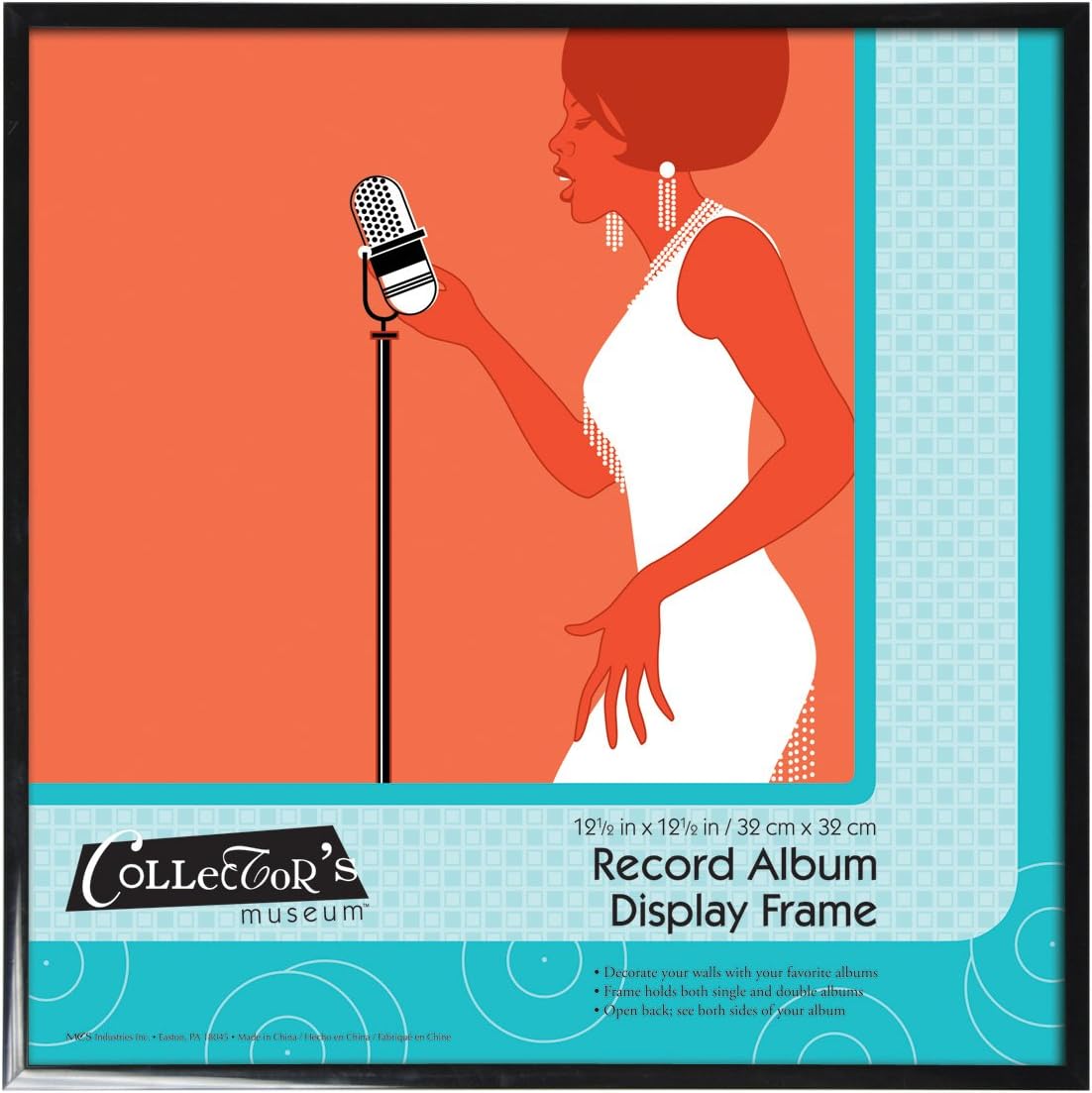 MCS 12.5x12.5 Inch Record Album Display Frame, Black 40949