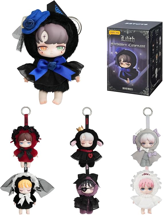 52TOYS Lilith Forbidden Covenant Series Blind Box Stuffed Animal Plush Toy with Soft and Adorable Design, 1PC Perfect for Cuddling, Display, and Unique Posing, Ideal Gift for Panda Enthusiasts