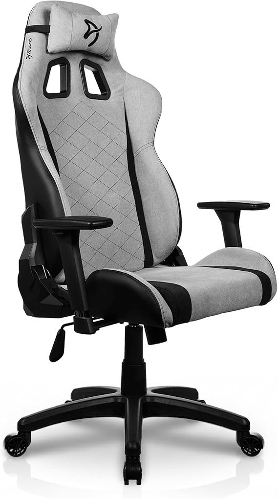 Arozzi Avanti Gaming Chair Soft Fabric Light Grey
