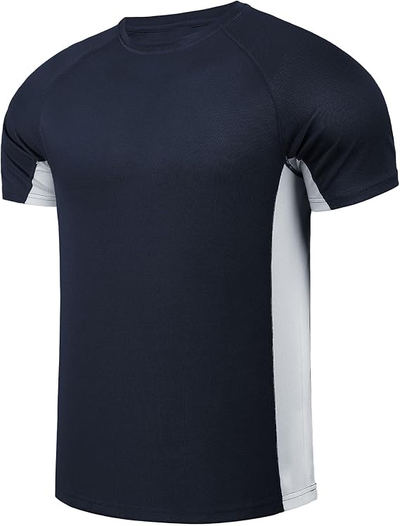 Idtswch Mens Big & Tall Swim Shirt UPF 50+ Rash Guard Quick Dry (2XL-8XL)