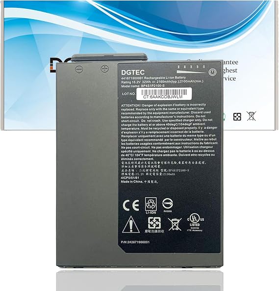 New BP4S1P2100-S Replacement Battery for Getac RX10 Rugged Tablet PC 441871900001 441871900019 242871900001 242871900255 BP4S2P2900-P (15.2V 2160mAh/32WH)