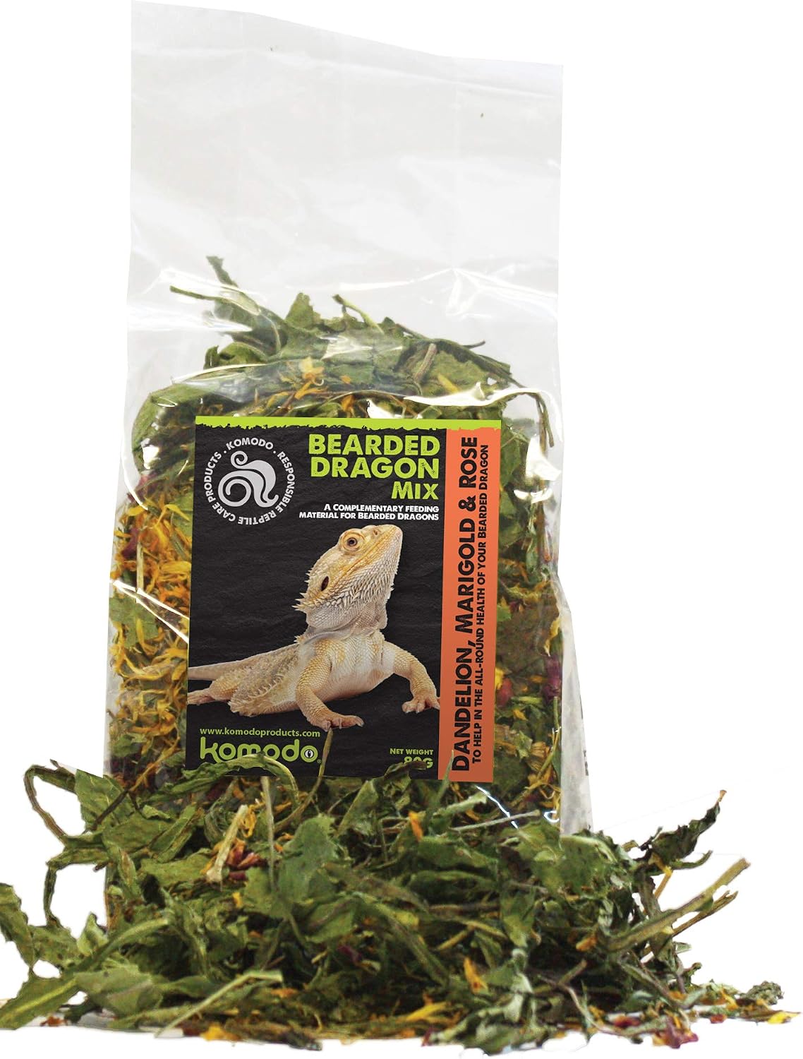 Komodo Bearded Dragon Mix Balanced Highly Nutritious Safe Everyday Natural Healthy Non Toxic Pet Reptiles Food Treats - 80g