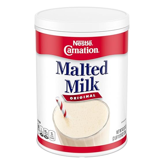 Carnation Malted Milk Shelf Stable, Baking Shakes and Sundaes, 2.72 lb Can