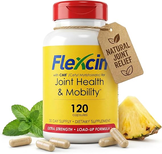 Extra Strength Joint Formula with CM8 (Cetyl Myristoleate) - Joint Supplements for Men and Women with Glucosamine, MSM, Collagen Type II - 120 Capsules