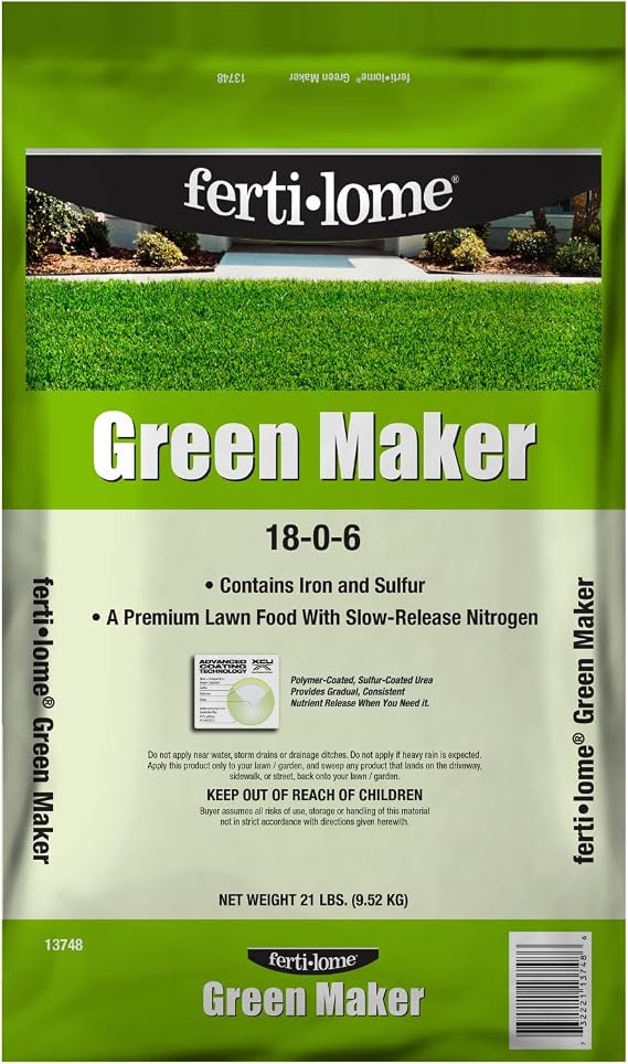 Fertilome (13748) Green Maker Alkaline Soil Lawn Food 18-0-6, 21 lbs
