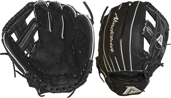 Akadema Pattern T-Web Mesh Back and Leather Palm Gloves with Open Back and Medium Pocket, 10.5", Left Hand