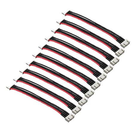 10pcs 3S 4Pins Balance Extension Cable JST-XH Male to Female Connector Plug Lipo Adapter with 5.9inch 22AWG Silicone Wire (3S 4Pins)