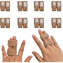Finger Splints Set 16 Pcs Adjustable Buddy Wrap Tape Support Brace Soft Finger Wraps for Daily Protection Straightening Support for Sports Work Use Nude Colour