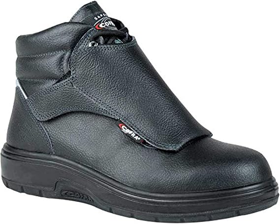 COFRA Leather Work Boots - HEAT SHIELD Treadless Footwear with Composite Safety Toe & Heat Defender Nitrile Rubber Outsole - Size 8.5