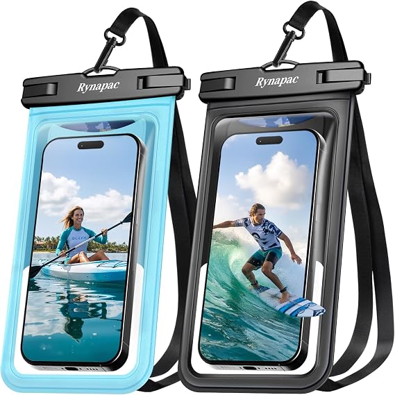 Rynapac Waterproof Phone Pouch 2 Pack, Waterproof Phone Case, [Up to 8.5'']